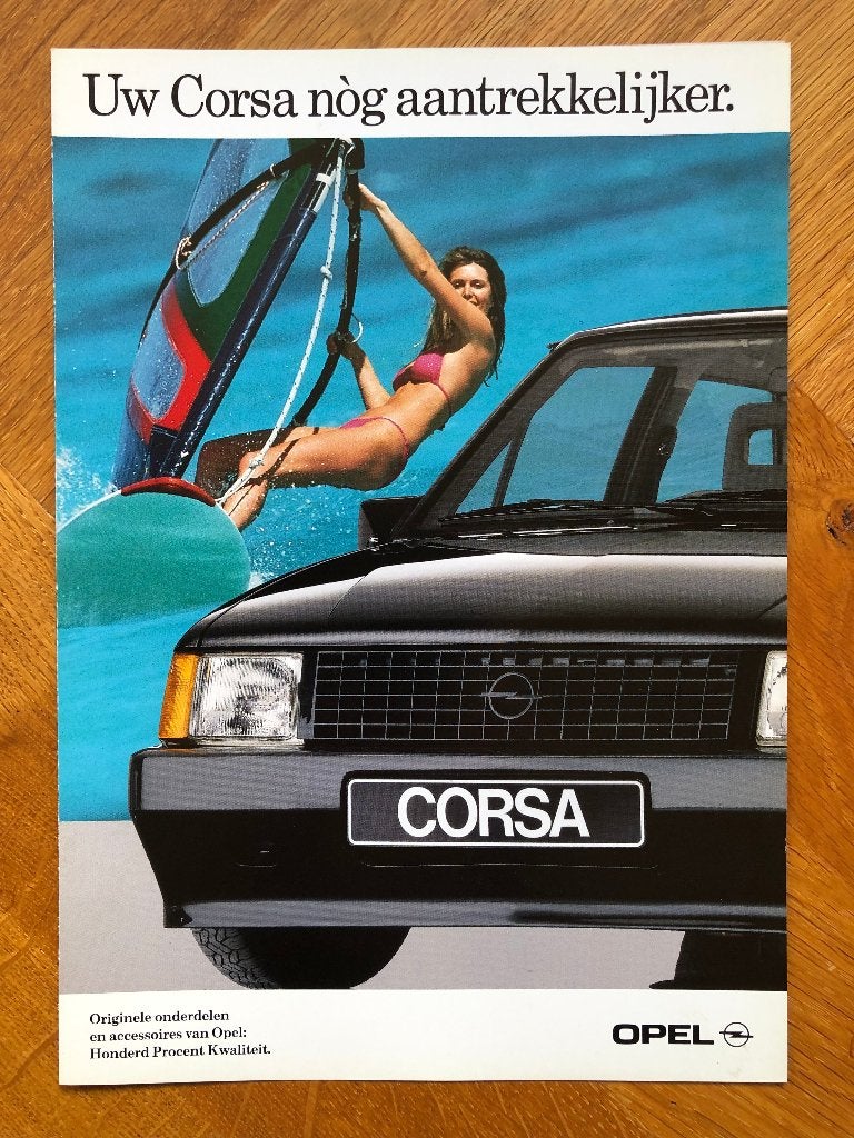 Opel Corsa accessoire folder 1987, Opel, Verzenden, Nieuw, Opel