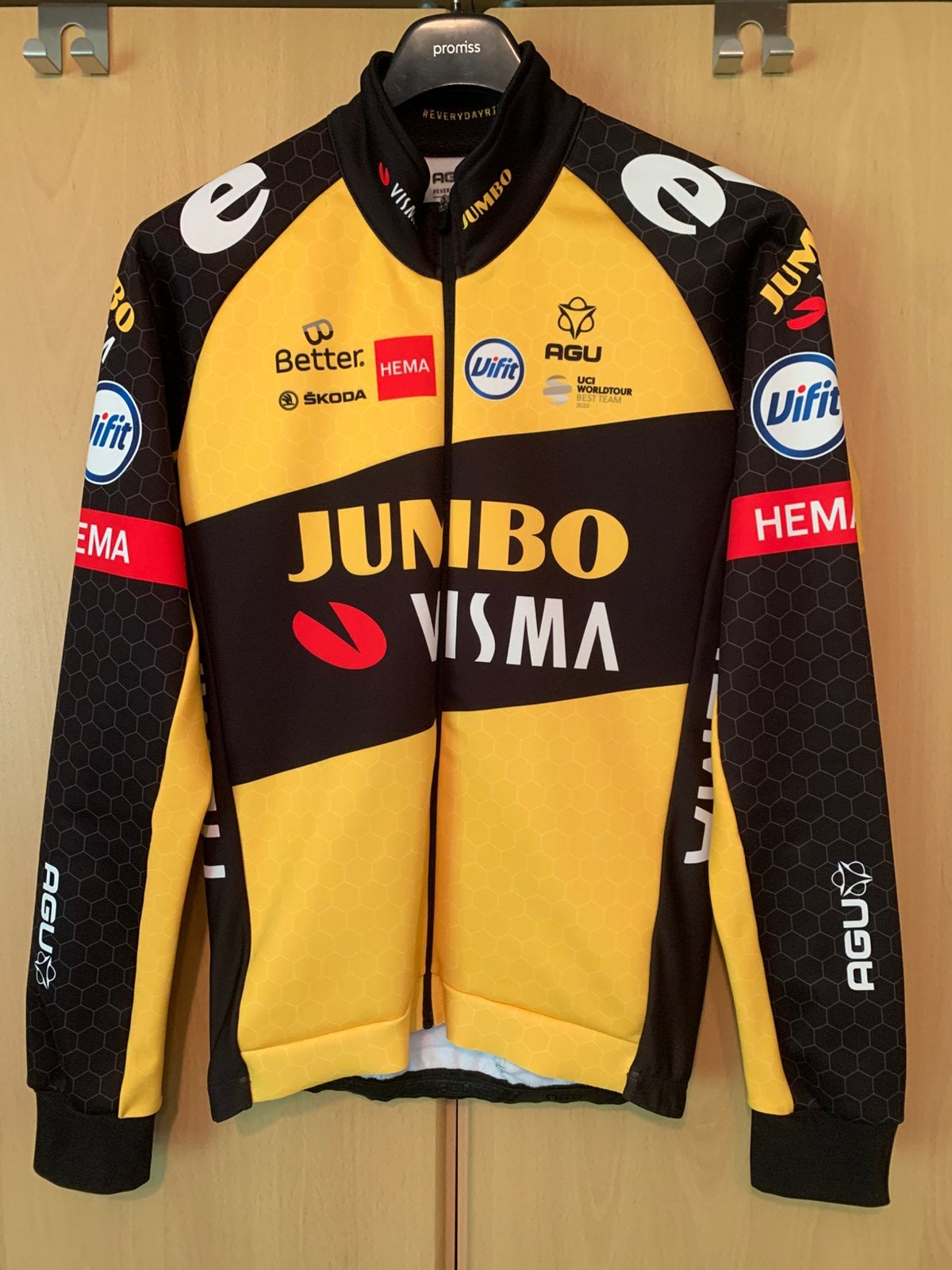 Agu winterjack race Jumbo / Visma M, Ophalen of Verzenden, Zo goed als nieuw, Bovenkleding, Heren