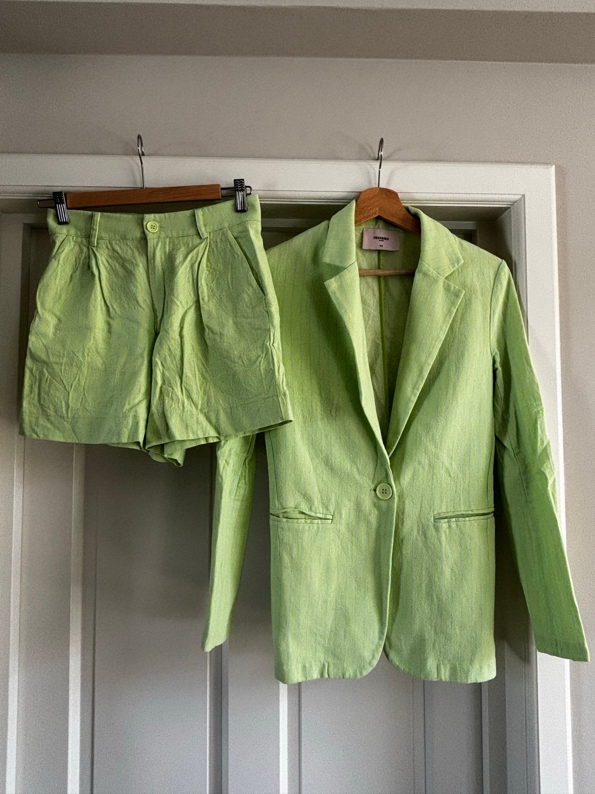 > Freebird Krijtstreep Blazer & Korte Broek XS, Kostuum of Pak, Ophalen of Verzenden, Zo goed als nieuw, Maat 34 (XS) of kleiner