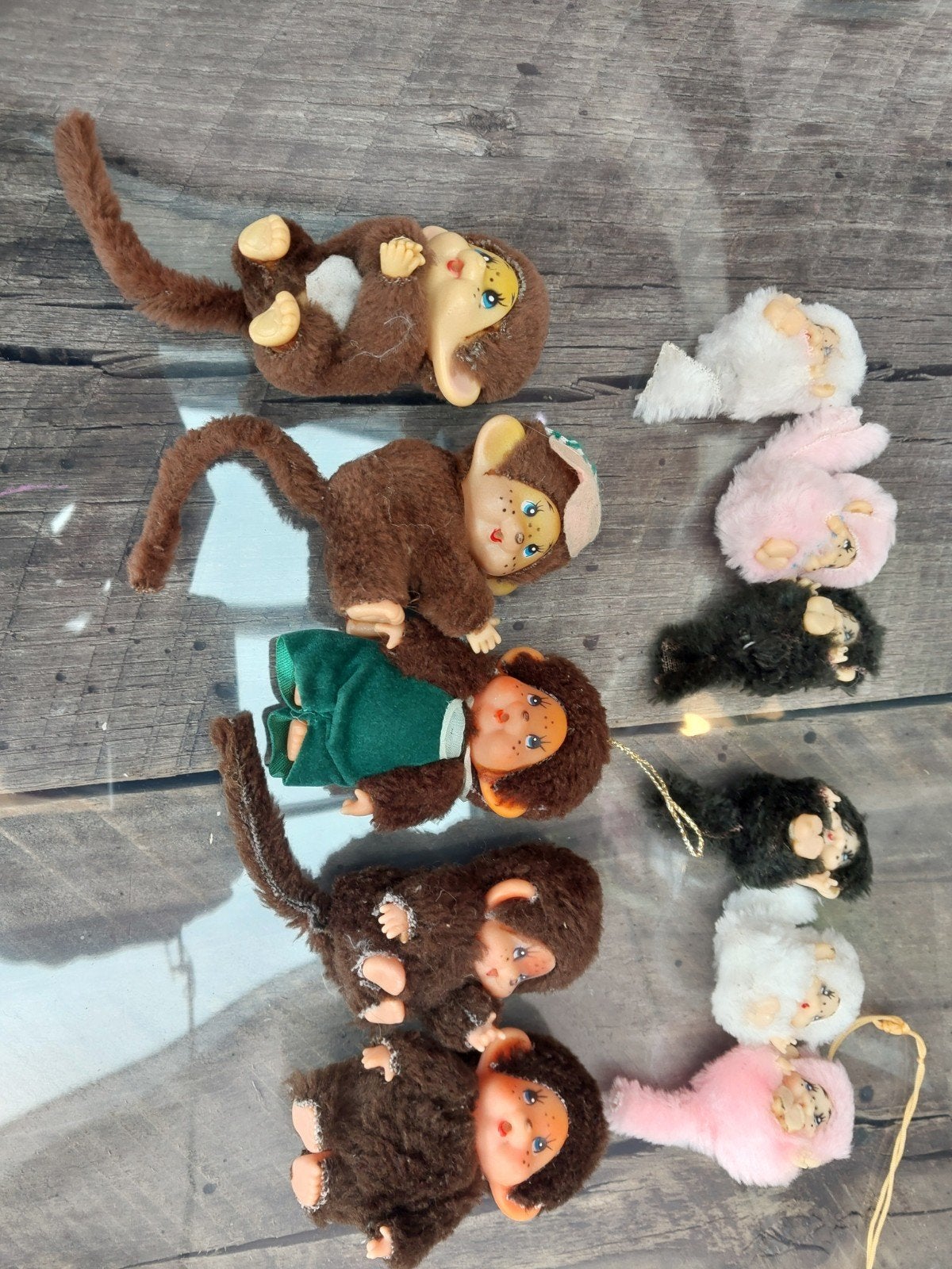 Vintage Monchhichi en pluche aapjes collectie, Gebruikt, Overige merken, Overige karakters, Ophalen of Verzenden
