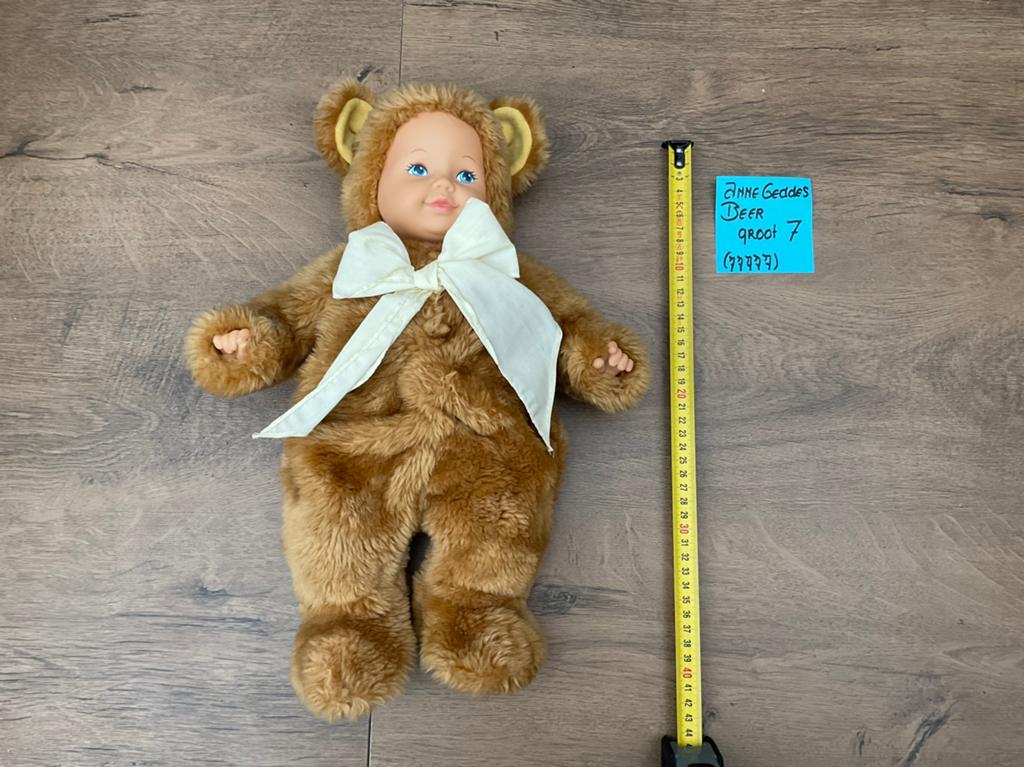 Nieuwe zgan grote Anne Geddes beer babypop 40cm, Verzamelen, Poppen, Ophalen, Nieuw, Babypop