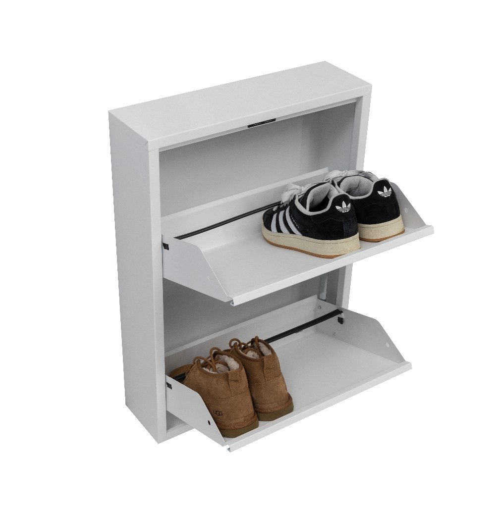 ALRECU Schoenenkast 2 kleppen wit - zwart - grijs (nieuw), Ophalen of Verzenden, Nieuw, Overzichtelijk opbergen van jouw kostbare schoenen