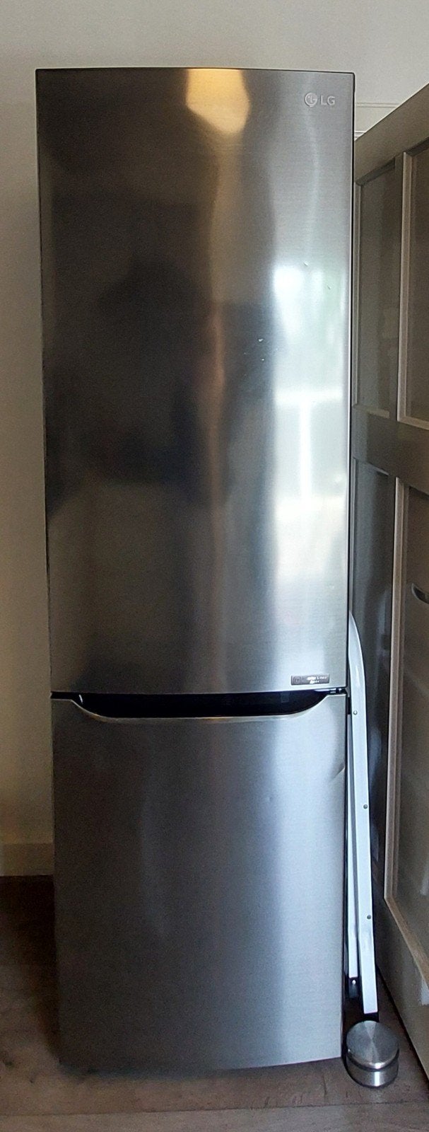 LG GBP20PZCFS Koel-vriescombi, Ophalen, Gebruikt, 200 liter of meer, Met aparte vriezer
