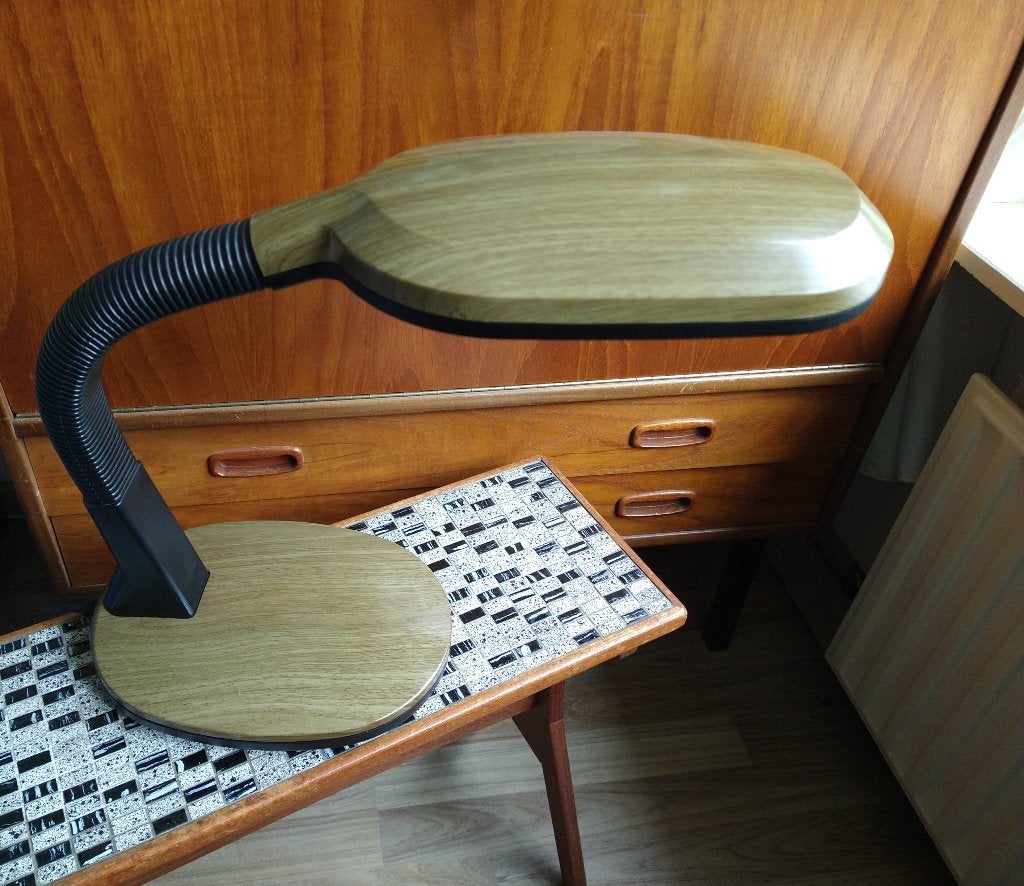 tafellamp bureaulamp werklamp leeslamp vintage lamp, Ophalen of Verzenden, Zo goed als nieuw, Bureaulamp, Kunststof