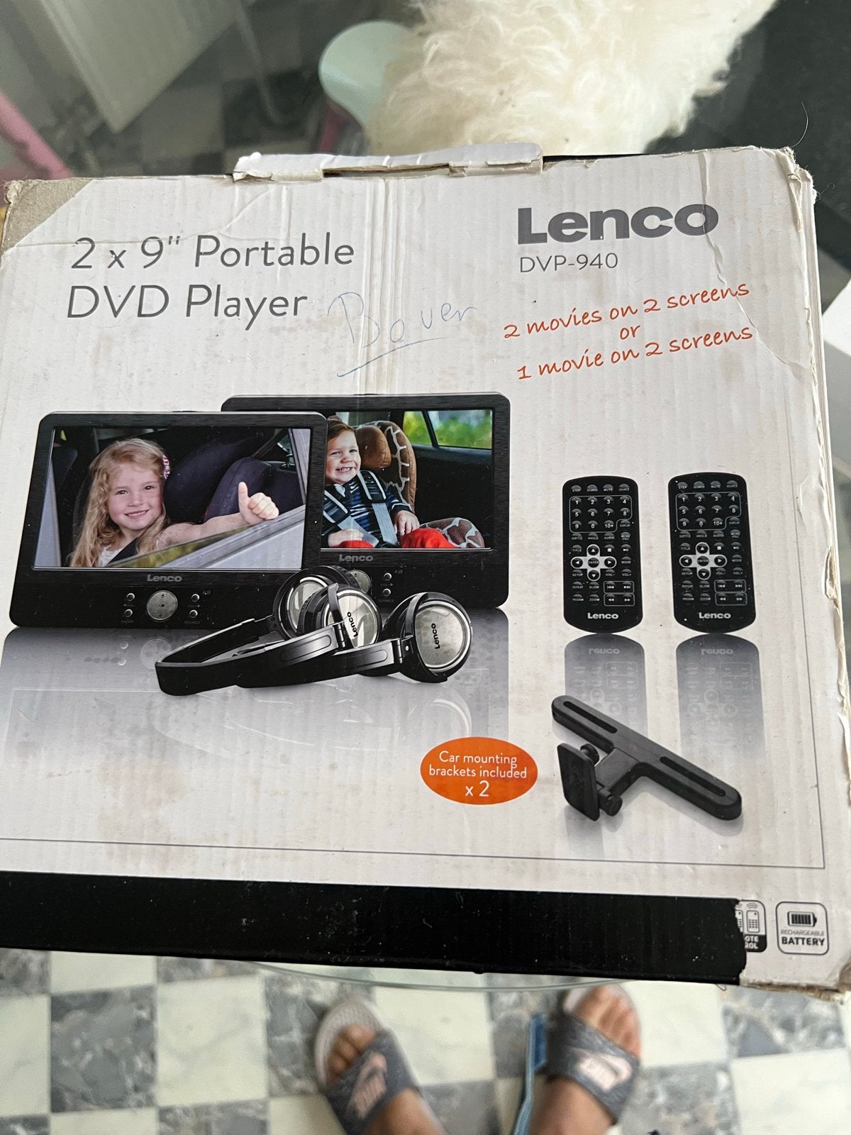 Lenco DVP-940 Draagbare DVD Speler met 2 Schermen, Draagbaar, Ophalen of Verzenden, Zo goed als nieuw, Overige merken