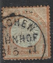D 25 - 1872 - Duitse Reichs Post/ 1/2 Gr, Ophalen of Verzenden, Overige landen, Gestempeld