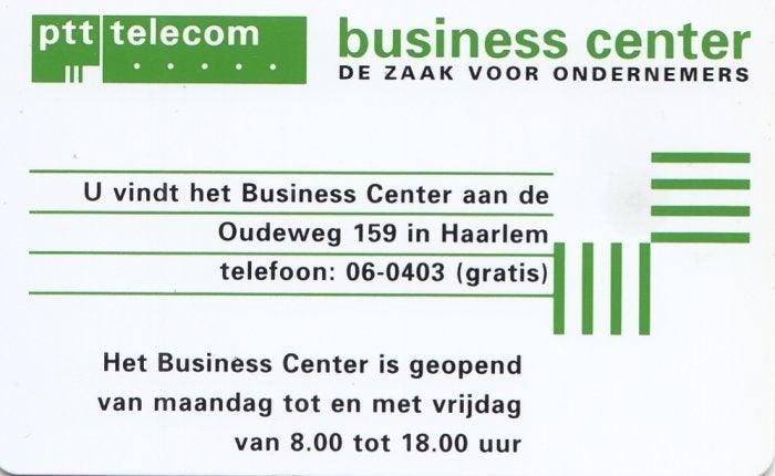 Telefoonkaart CKE026.01a Business Center Haarlem (van 8.00), Ophalen of Verzenden, Nederland
