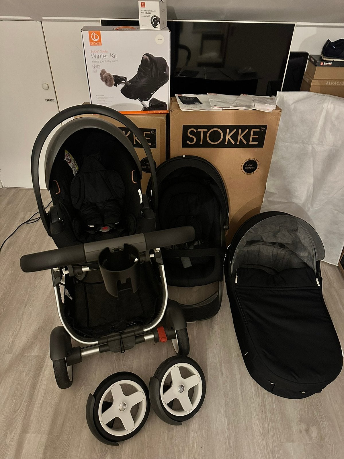 Stokke Crusi kinderwagen set vanaf 0+ tot 15 kilo of 95 cm, Ophalen, Overige merken