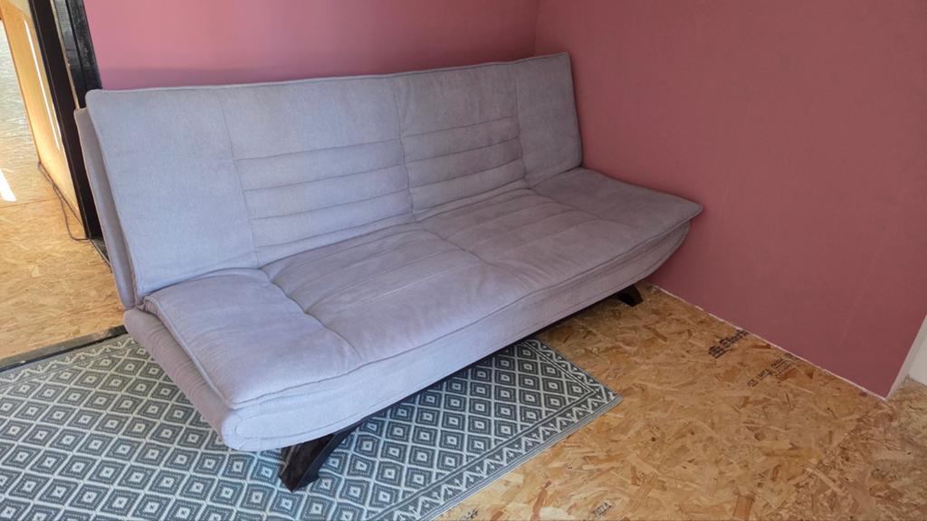 Slaapbank Kopenhagen grijs van Leen Bakker, Ophalen, Tweepersoons, Grijs