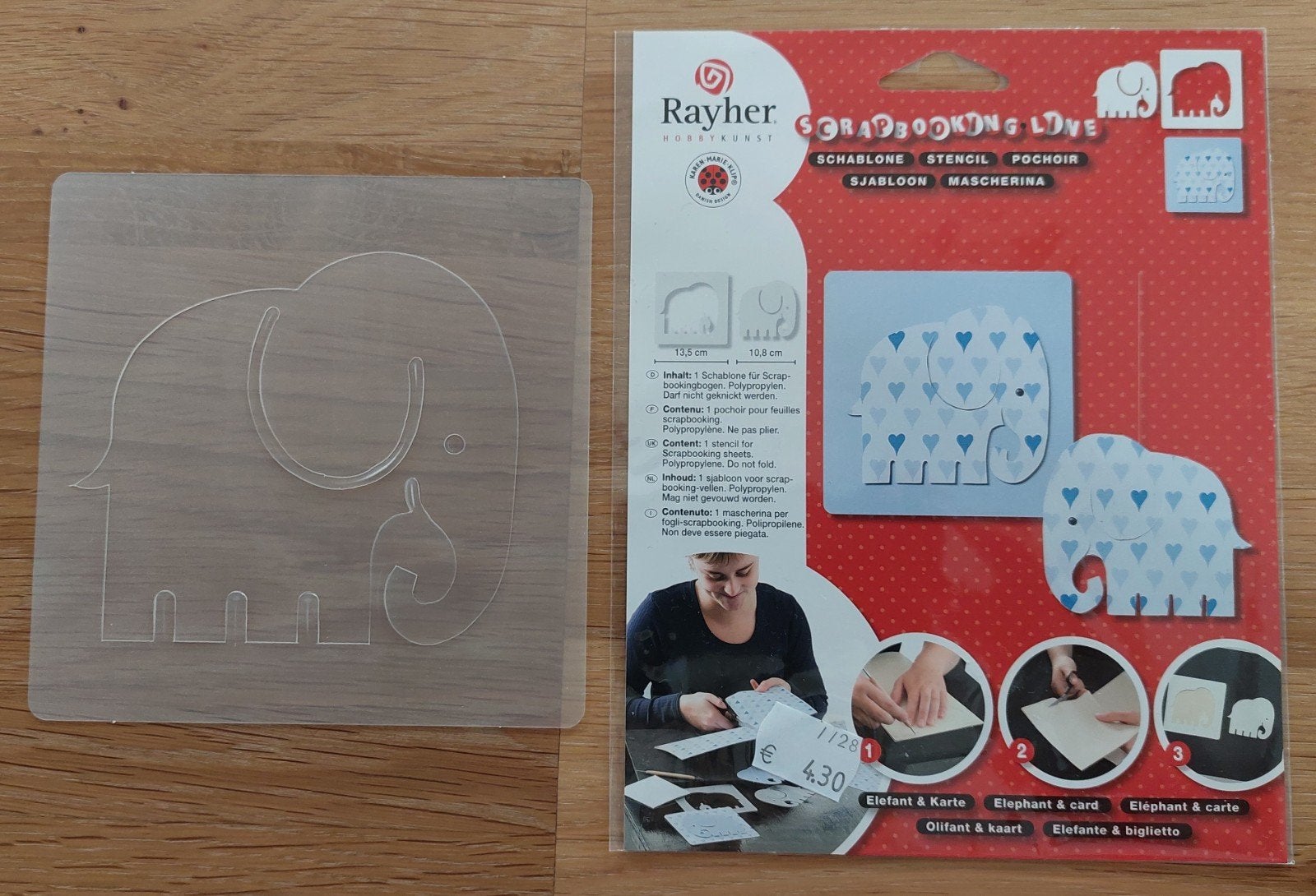 Rayher sjabloon voor scrapbooking - Olifant, Ophalen of Verzenden, Nieuw, Frame of Mal