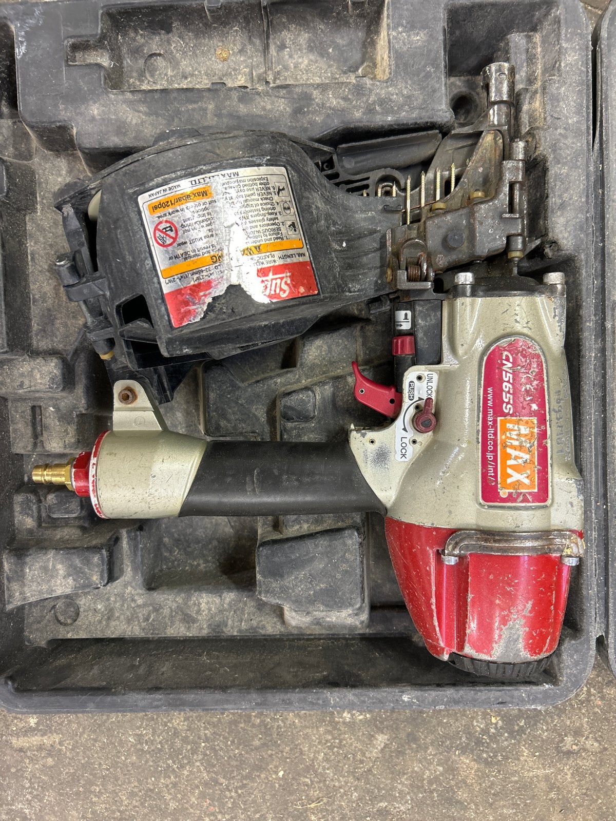 MAX CN565S Coil Nageltacker - Gebruikt, Ophalen, Gebruikt