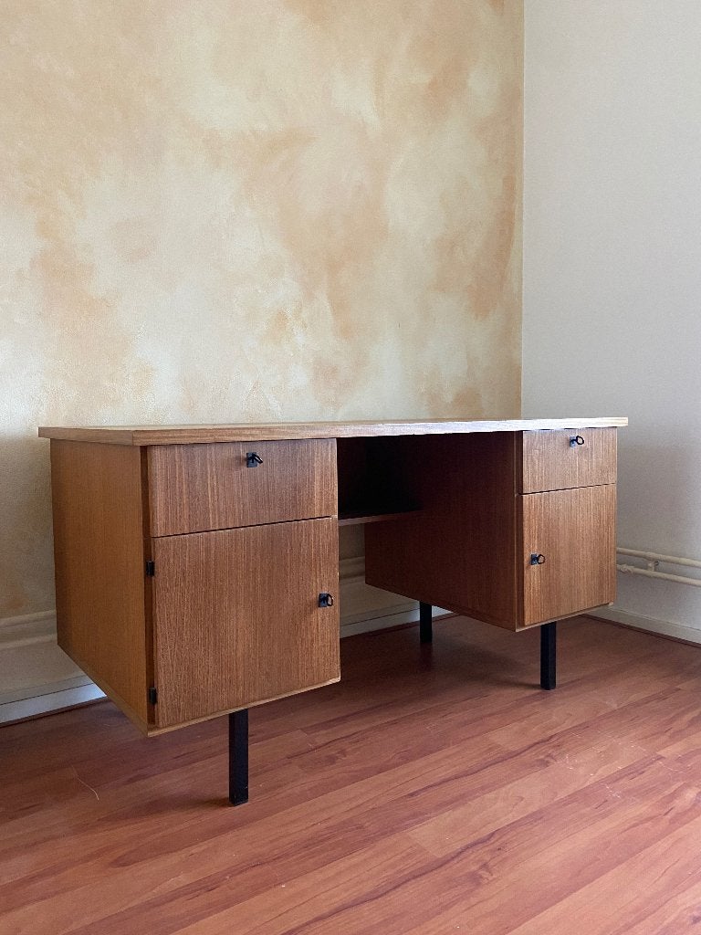 Mid-century bureau | vintage danish scandinavisch teak loft, Ophalen, Met lades, Gebruikt, Hout