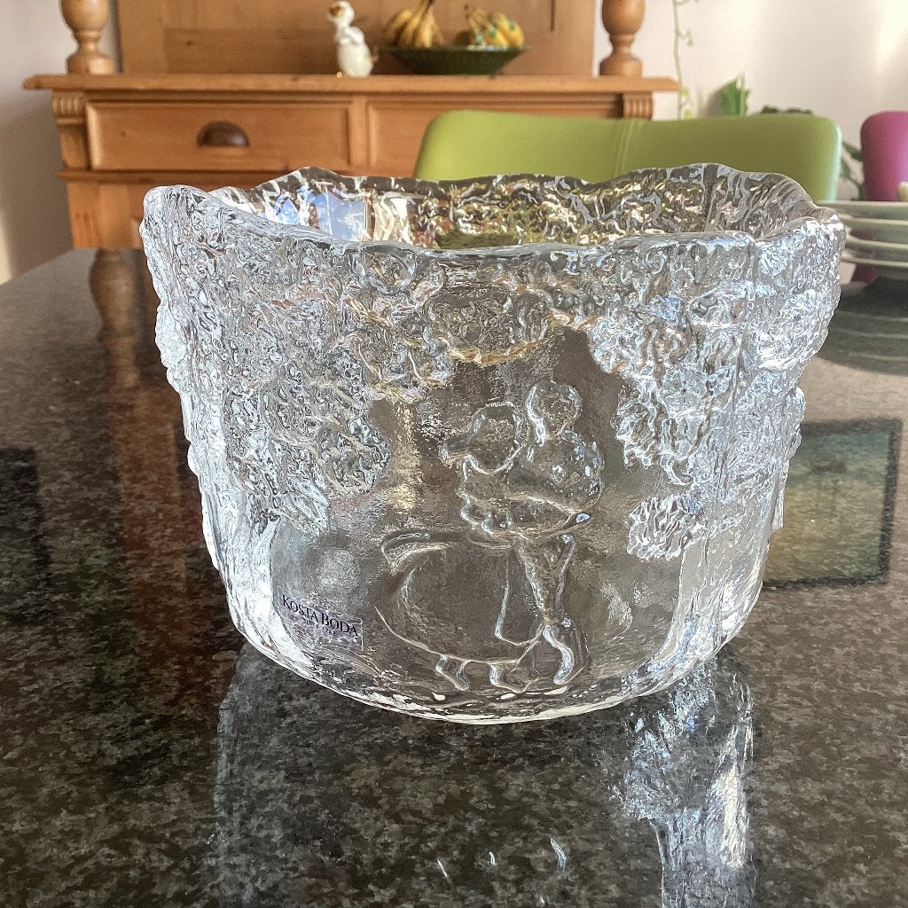 Schaal, kom, glas, Kjell Engman, Kosta Boda, vintage, Antiek en Kunst, Ophalen
