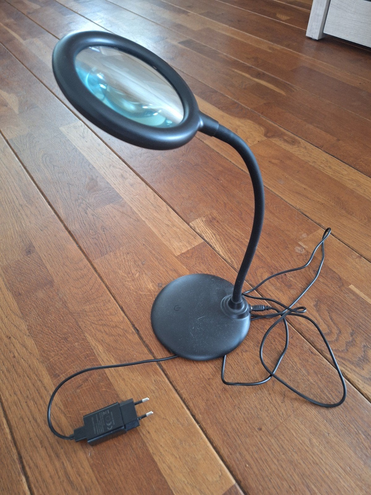 Loep/tafellamp met verlichting, Ophalen, Vergrootglas of Loep
