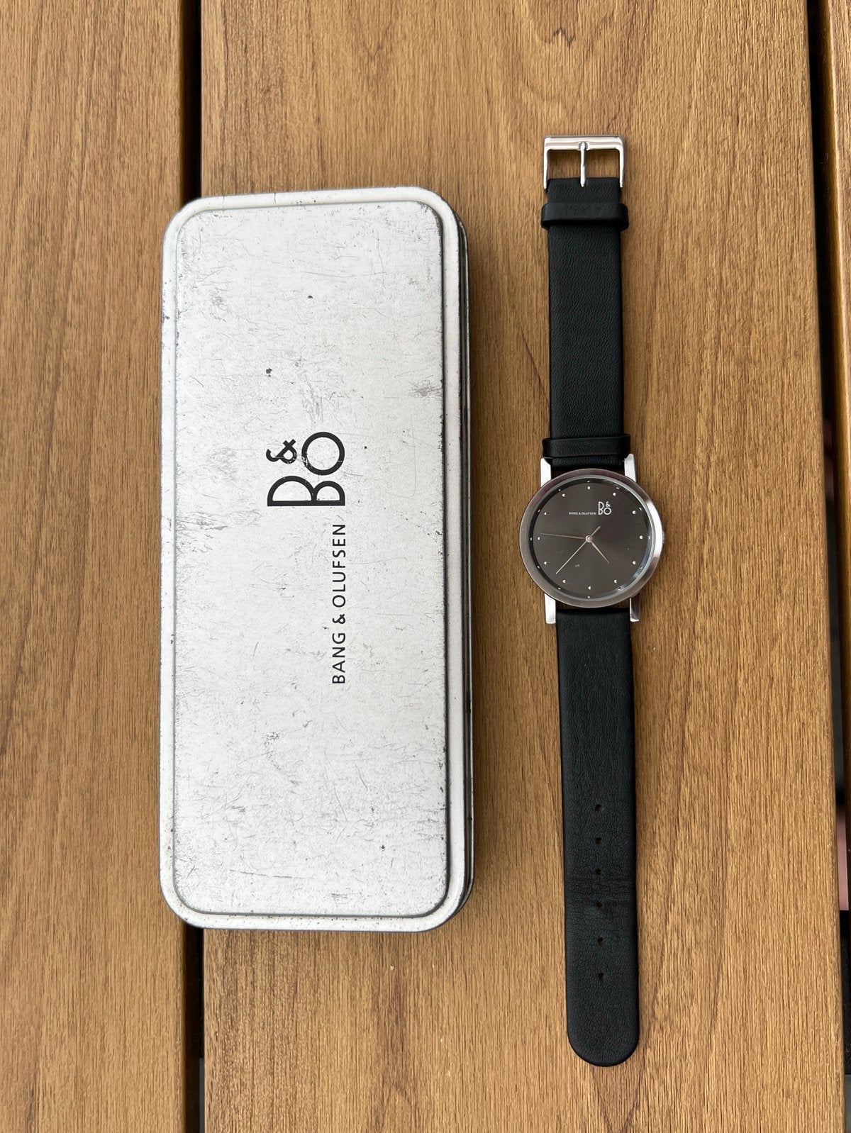 Bang & Olufsen Horloge incl originele doos, Ophalen of Verzenden, Zo goed als nieuw, Staal, Overige merken