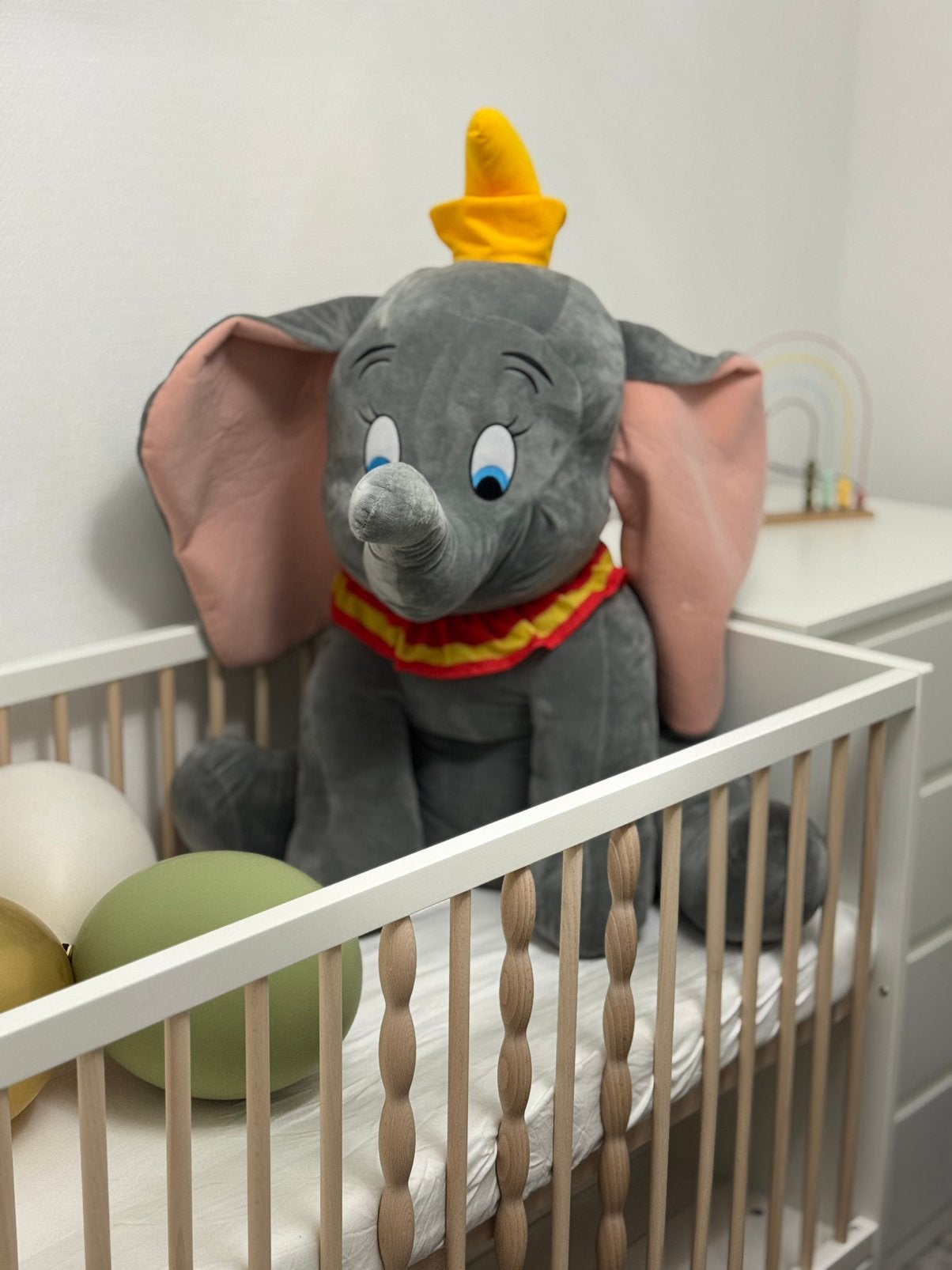 XXL Dumbo knuffel – Decoratie babykamer, Geslacht onbekend, Dwergpapegaai of Agapornis