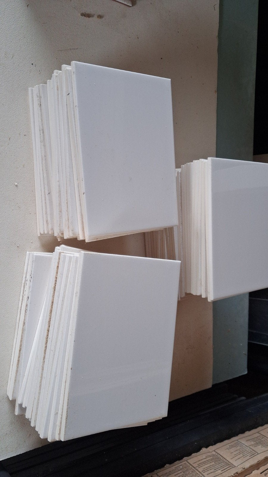 70 x Witte keramische tegels (ca. 20 x15 cm), Ophalen, Nieuw, Minder dan 20 cm, Minder dan 20 cm
