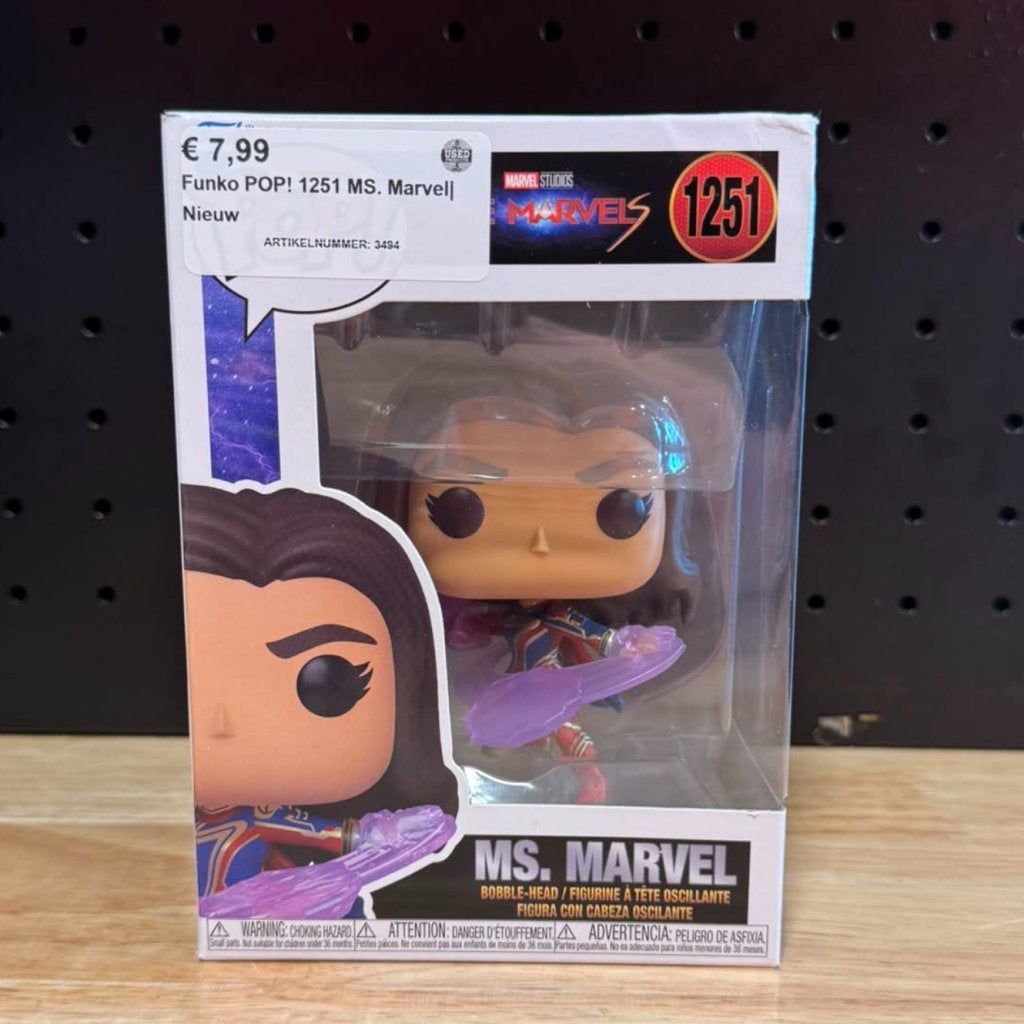 Funko POP! 1251 MS. Marvel | Nieuw, Kinderen en Baby's, Speelgoed | Actiefiguren, Gebruikt