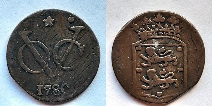 VOC Duit West Friesland 1780, Postzegels en Munten, Munten | Nederland, Verzenden, Vóór koninkrijk, Overige waardes
