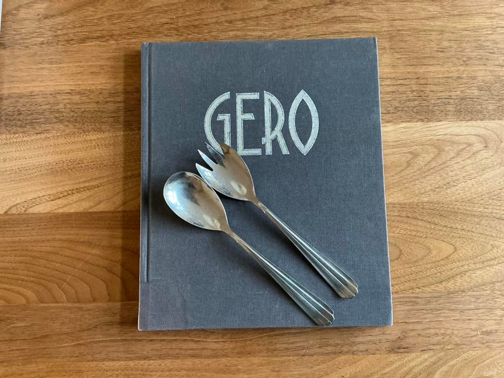 Slabestek - Gero Zilmeta 522 - Rilrug - saladebestek, Antiek en Kunst, Antiek | Bestek, Ophalen of Verzenden