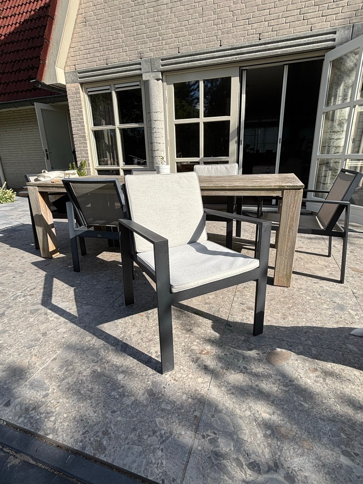 6x Kees Smit Bellagio Vezzano eettafel stoelen met kussens, Tuin en Terras, Ophalen, Gebruikt, Aluminium
