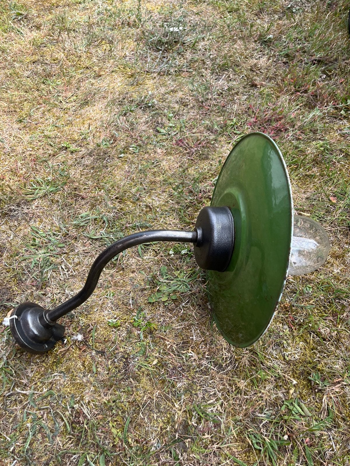 Antiek franse brocante stallamp buitenlamp, Ophalen of Verzenden
