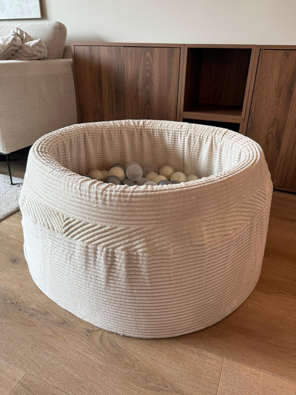 Moje Ballenbak Beige met Parel, Zilver, Transparante Ballen, Ophalen, Gebruikt, Overige typen
