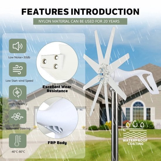 Windgenerator – Windturbine – Windmolen – Duurzame Energie, Corvance B.V., Verzenden, Nieuw, Corvancebol@gmail.com