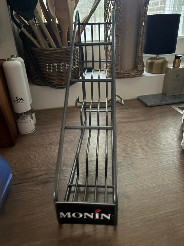 Monin flessenrek - Organiseer je siropen stijlvol, Ophalen of Verzenden, Metaal, Grijs, Overige merken