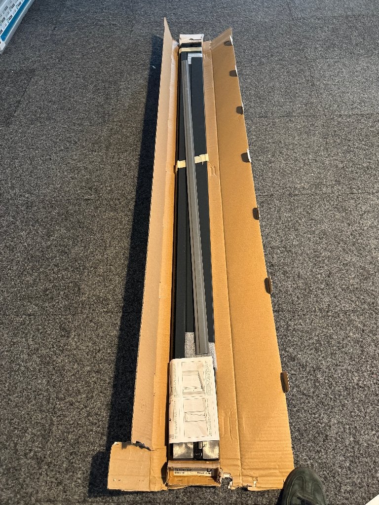 Antraciet grijs plissé hordeur A-merk – 1600 x 2016/2090 mm, Ophalen, 120 cm of meer, Hordeur, Nieuw