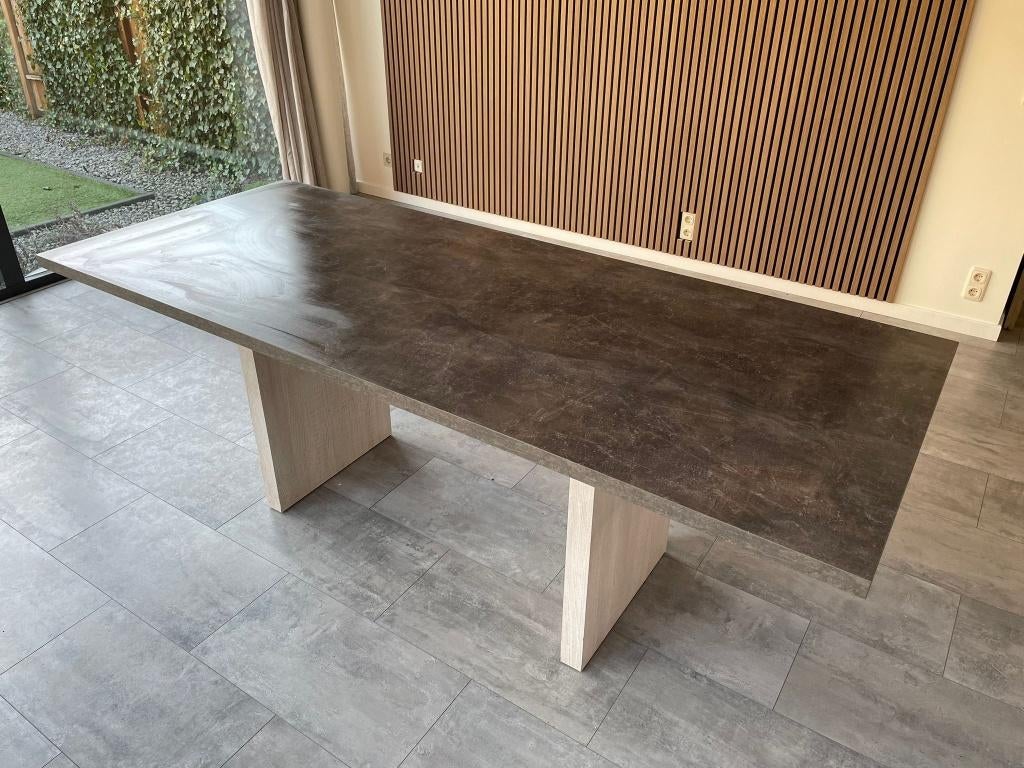 tafel 90x220 marmer look, Ophalen, Rechthoekig, 50 tot 100 cm