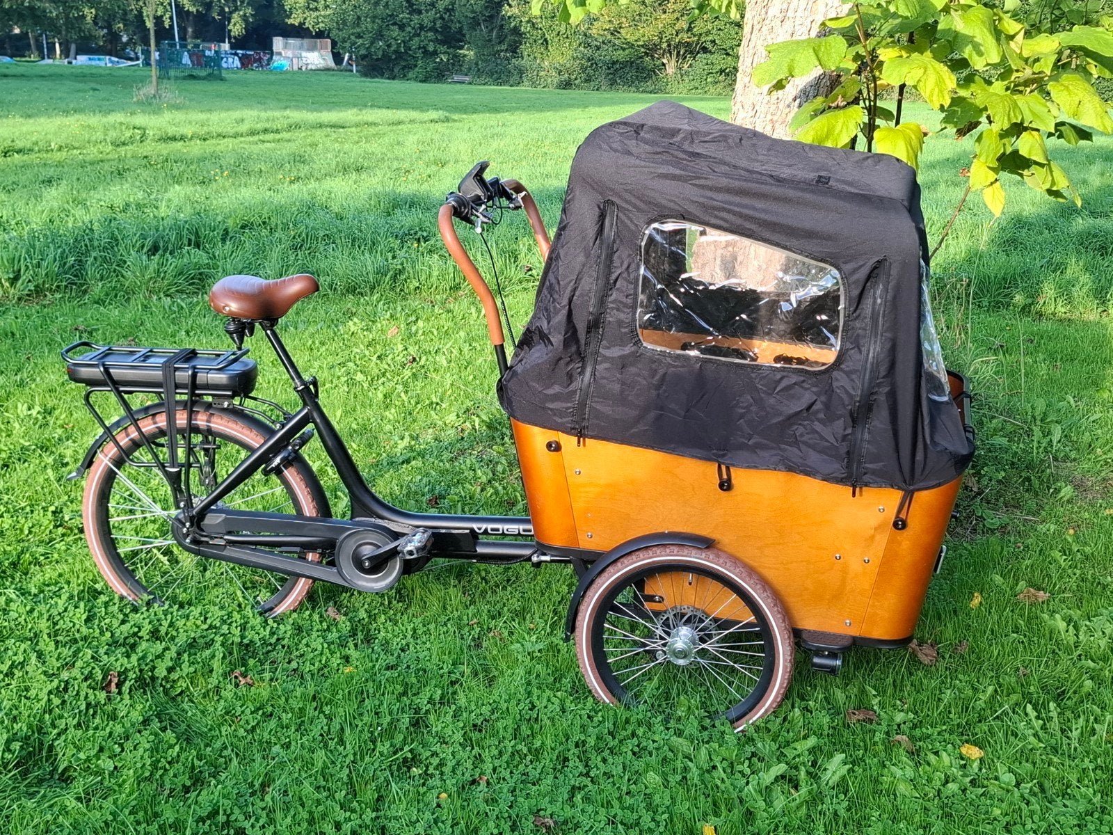 Vogue Carry 3 elektrische bakfiets, als nieuw slechts 622 km, Ophalen, Zo goed als nieuw, 4 kinderen of meer, Elektrisch