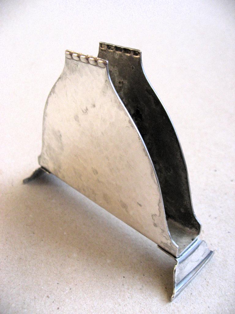 Art deco verzilverde servet/brievenhouder Georg Nilsson 1935, Ophalen of Verzenden