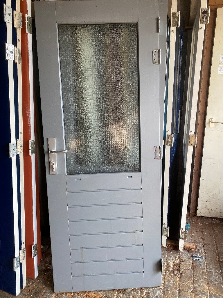 nieuwe buitendeur met draadglas+ 3-puntslot, Doe-het-zelf en Verbouw, Ophalen, Nieuw, 200 tot 215 cm, Glas