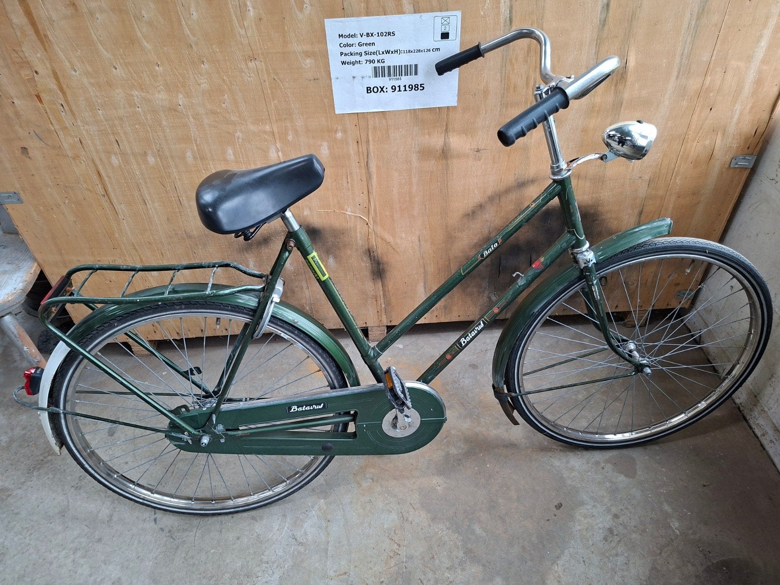 Batavus fiets groen 28inch, Ophalen, Terugtraprem, Batavus, 53 tot 56 cm