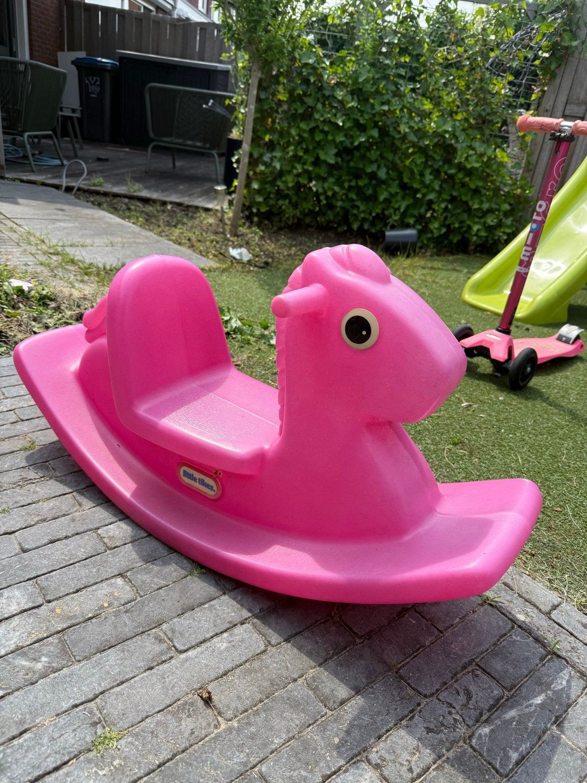 Little Tikes roze hobbelpaard, Ophalen, Gebruikt