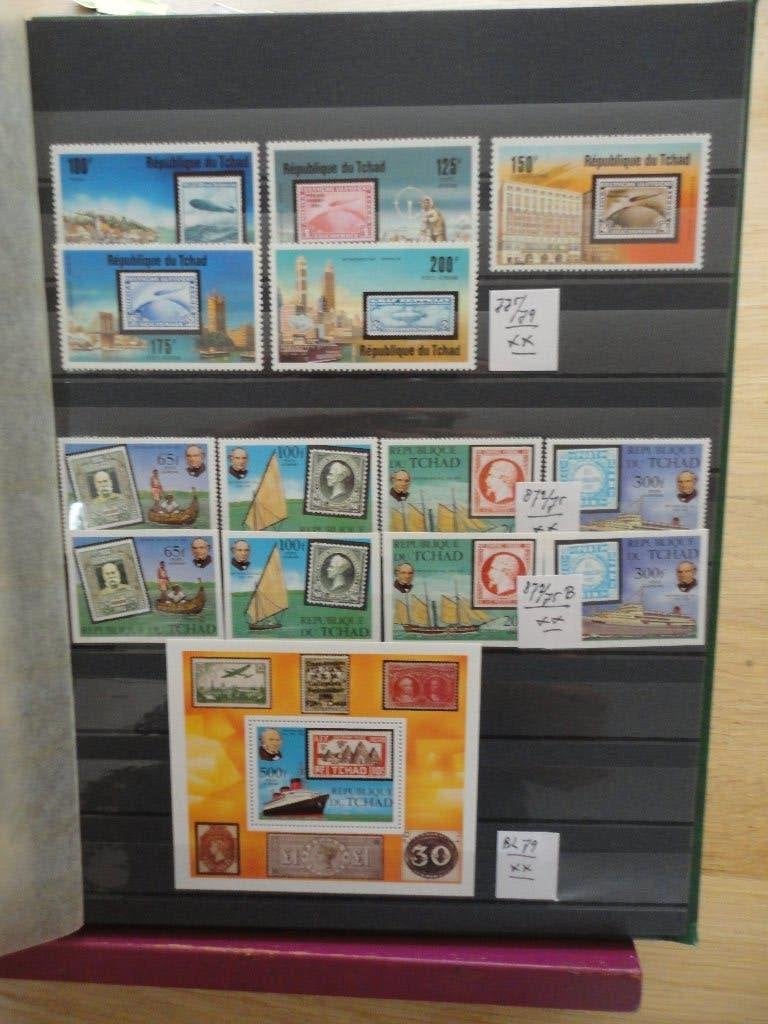 postzegels 9= du tchad, Postzegels en Munten, Ophalen of Verzenden, Overige landen