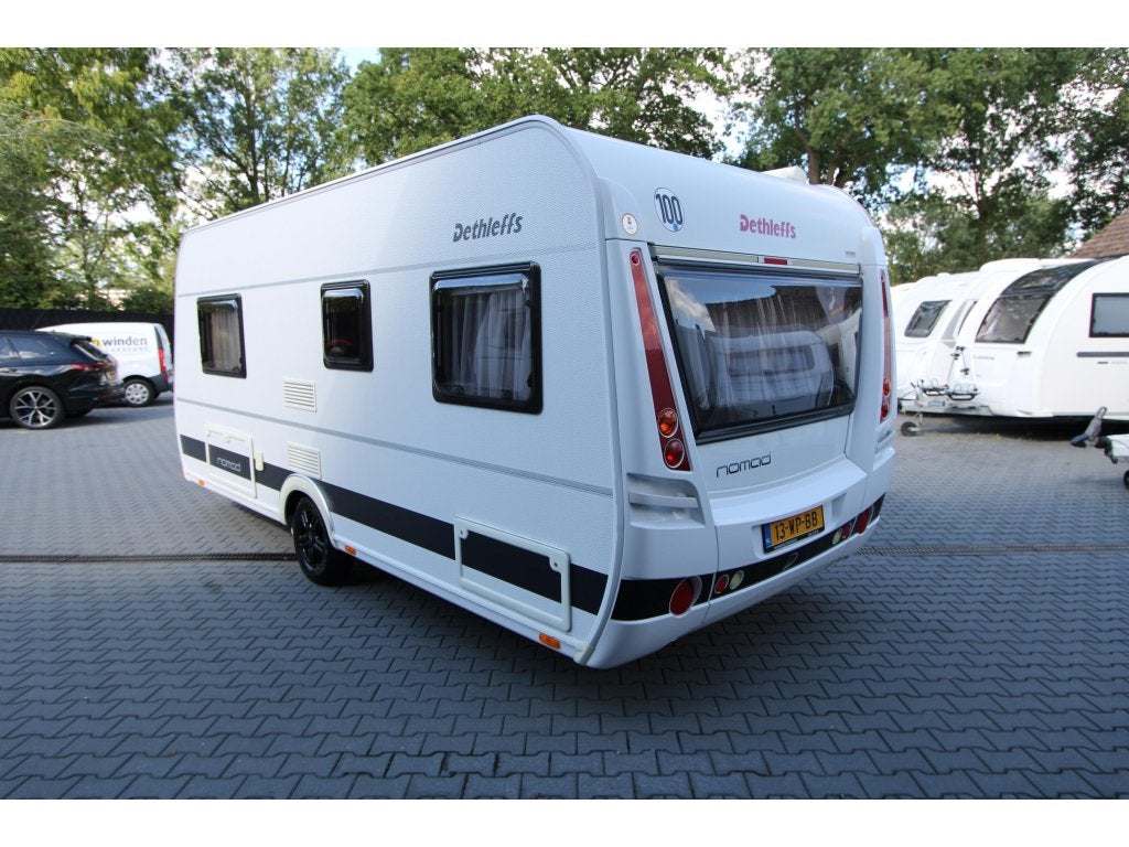 Dethleffs Nomad 470 FR Luifel-Mover-Fietsenrek, Caravans en Kamperen, Caravans, Rondzit, Schokbreker, Bedrijf, Overige typen
