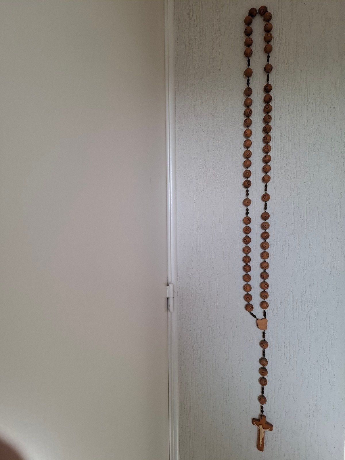 Houten Rozenkrans met Kruis - ca. 100 cm, Ophalen of Verzenden