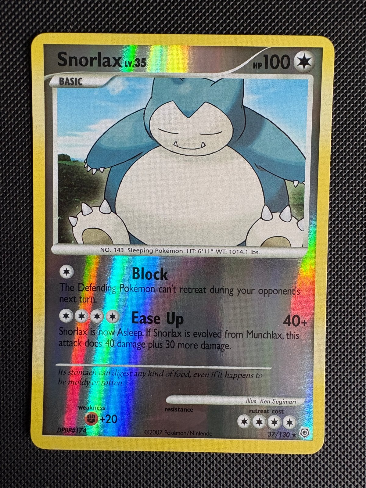 Snorlax Reverse Holo 37/130, Ophalen, Gebruikt, Losse kaart, Foil