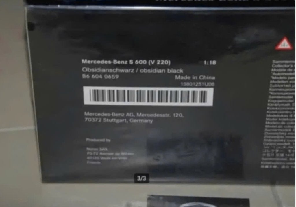 1:18 NEW Mercedes S klasse V220 S600 Norev dealer editie WRH, Hobby en Vrije tijd, Verzenden, Zo goed als nieuw, Auto, Norev