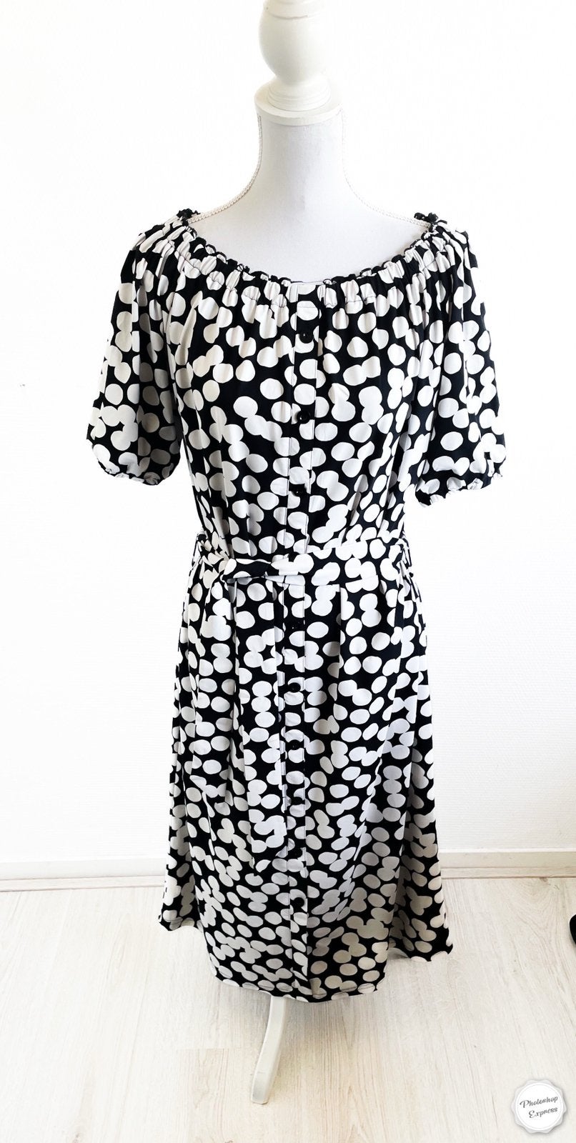 Mooie travelstof jurk van Studio Anneloes 38/40, Maat 38/40 (M), Maroastraat 77 1060 LG Amsterdam, Overige kleuren, Ophalen of Verzenden