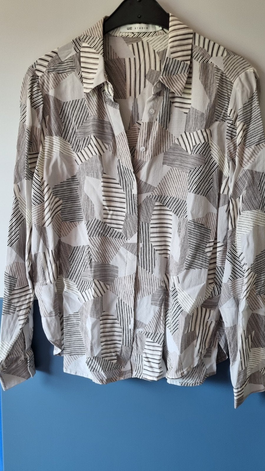WE Studio Blouse met abstracte print (M), Maat 38/40 (M), Meerkleurig, Ophalen of Verzenden, Zo goed als nieuw