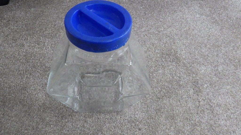 mooie retro voorraadpoot van glas, Ophalen of Verzenden, Overige typen