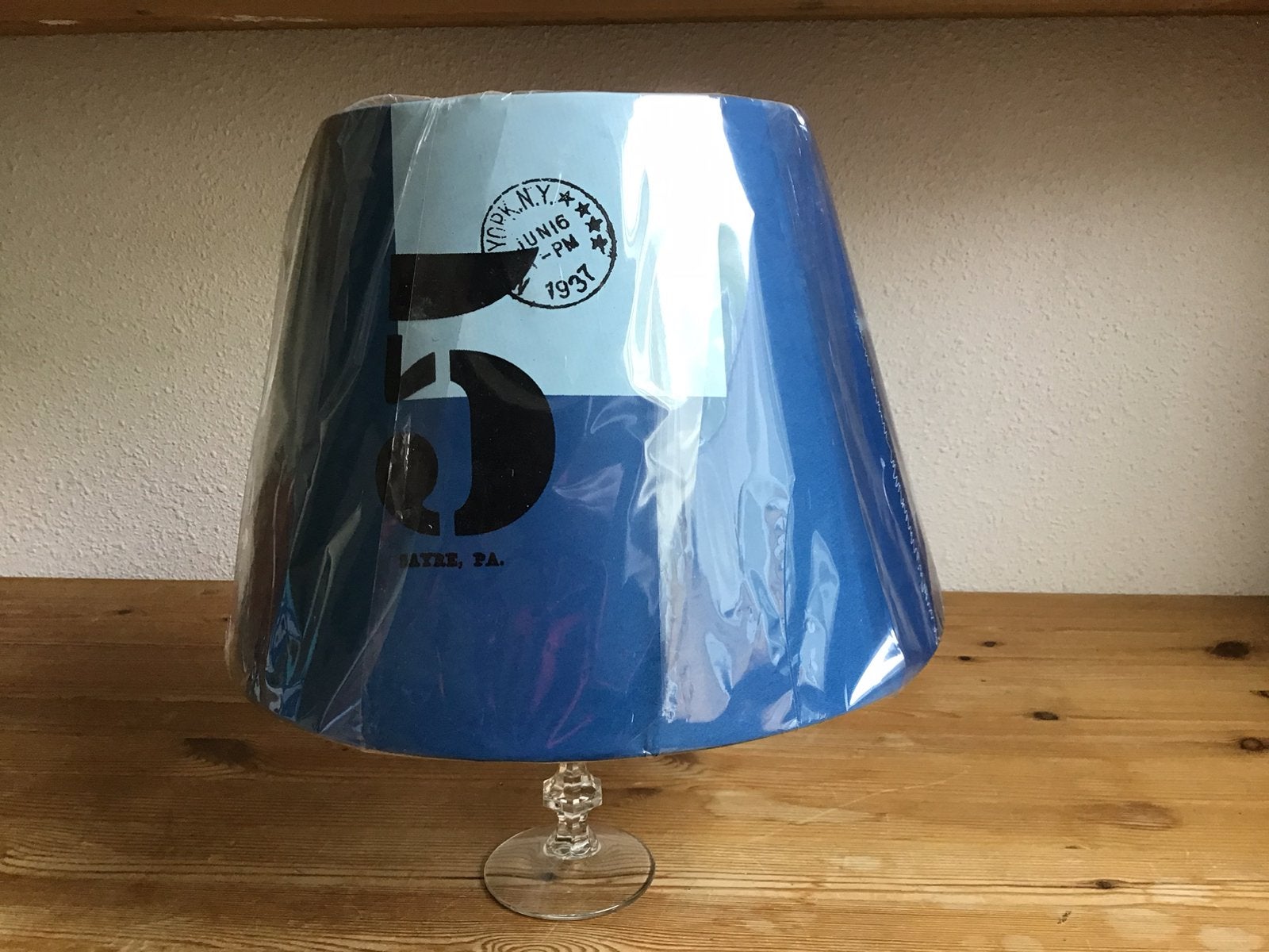 Nieuwe lampenkap blauw., Huis en Inrichting, Lampen | Lampenkappen, Ophalen of Verzenden, Zo goed als nieuw