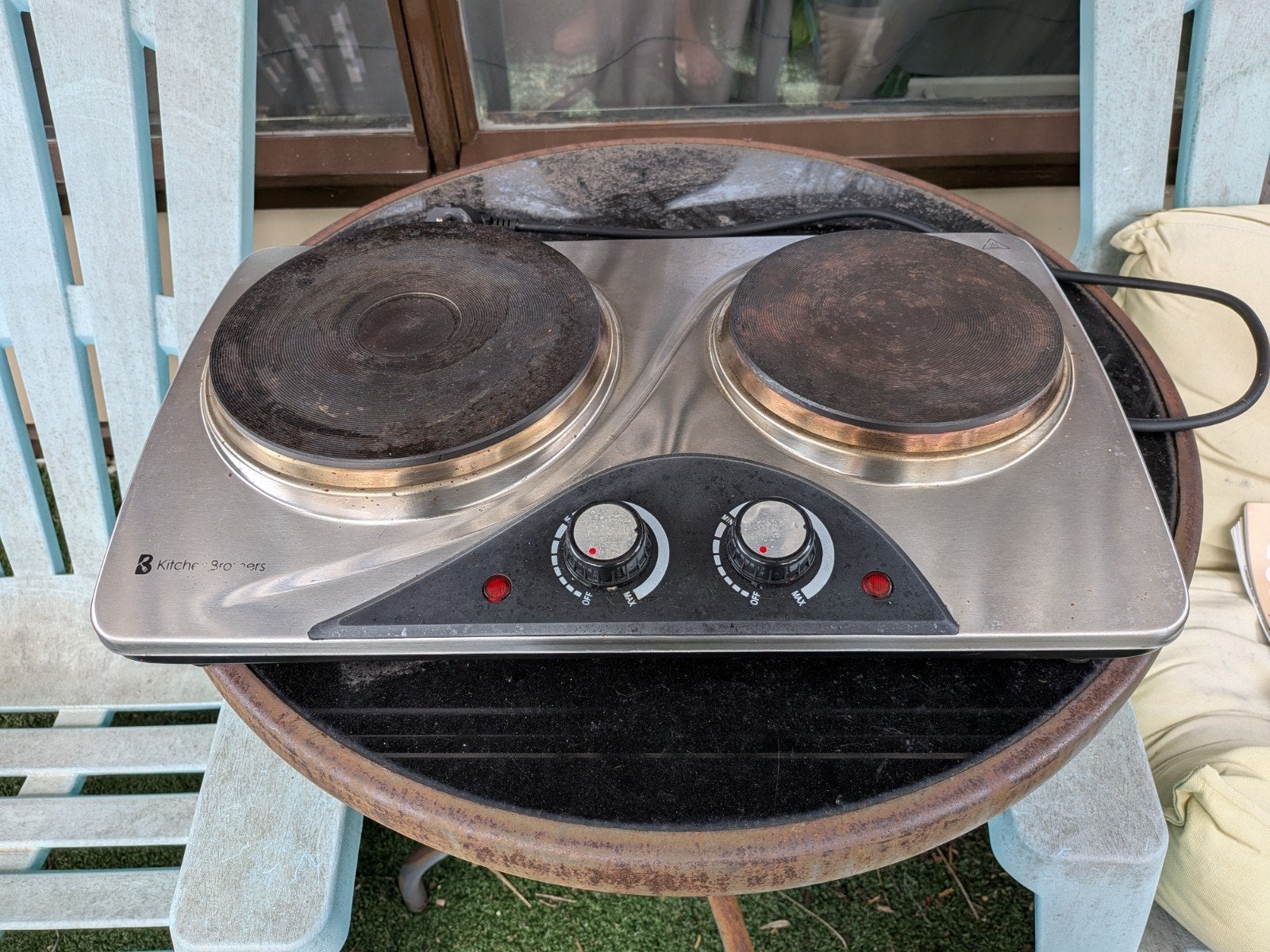 Kitchen Brothers elektrische kookplaat 2 pitten, Witgoed en Apparatuur, Kookplaten, 3 kookzones of minder, Ophalen of Verzenden