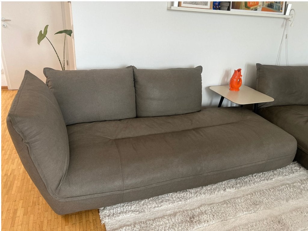 Roche Bobois Octet bank en hoekelement loungen, Ophalen, 125 tot 150 cm, Hoekbank, Leer