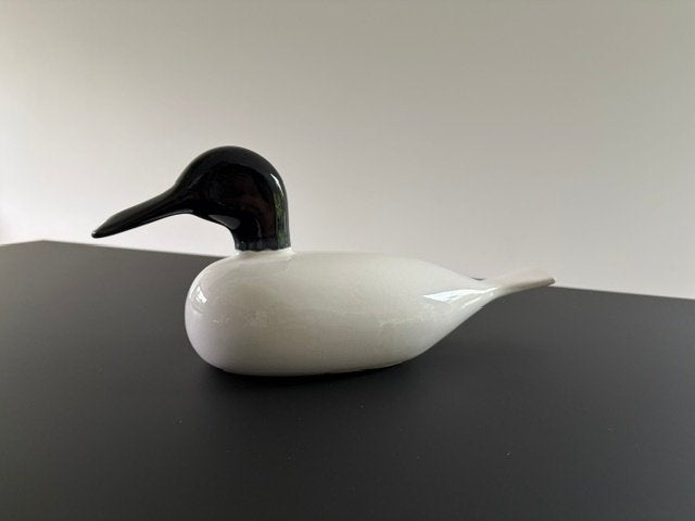 Vintage Scandinavisch keramieken eend – gestileerd design, Geglazuurd, Ophalen of Verzenden, 20 - 50 cm, Steen of Keramiek