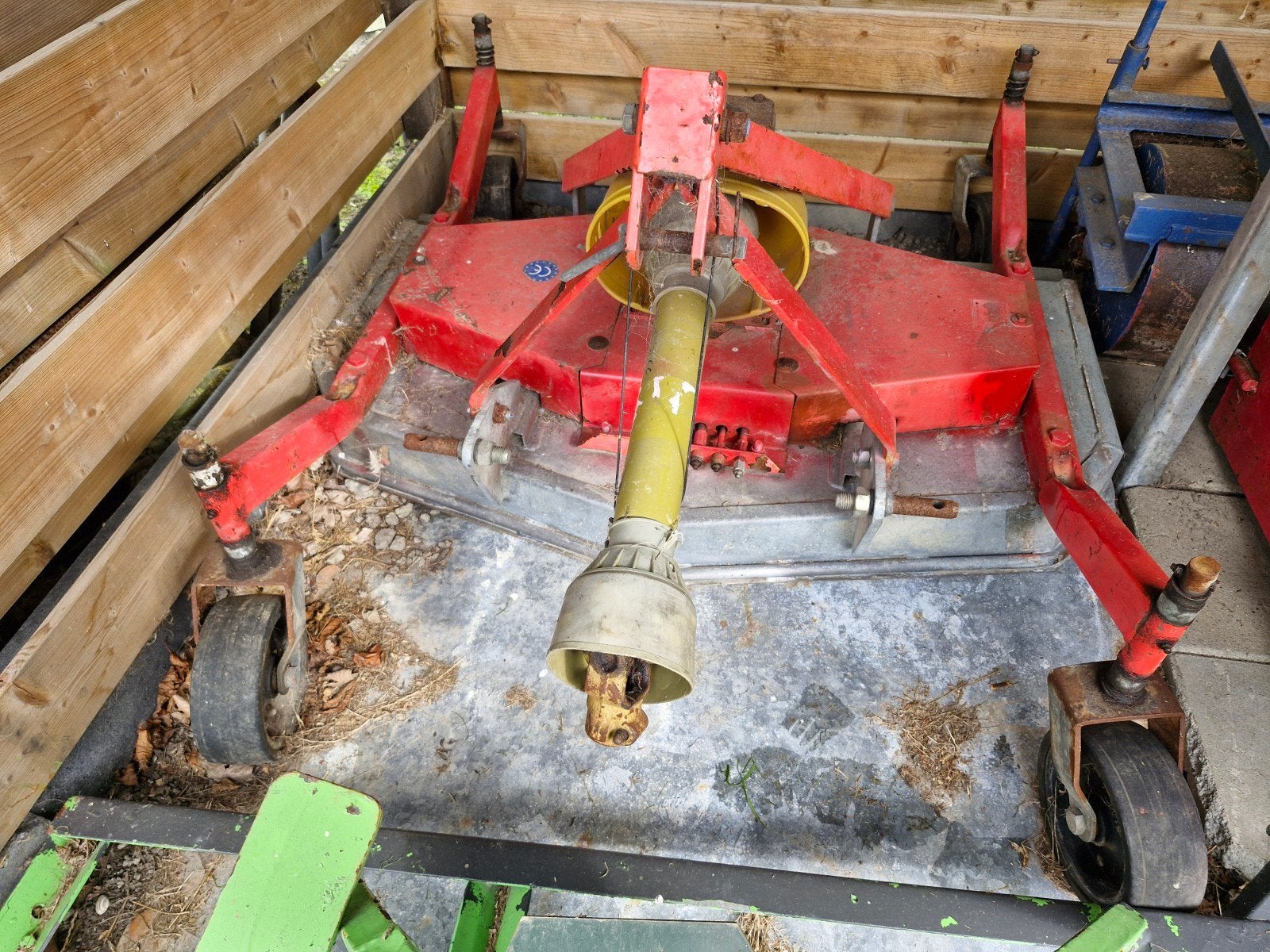 Goed werkende weidebloter 125 cm breed, gegalvaniseerd, Ophalen of Verzenden, Gebruikt