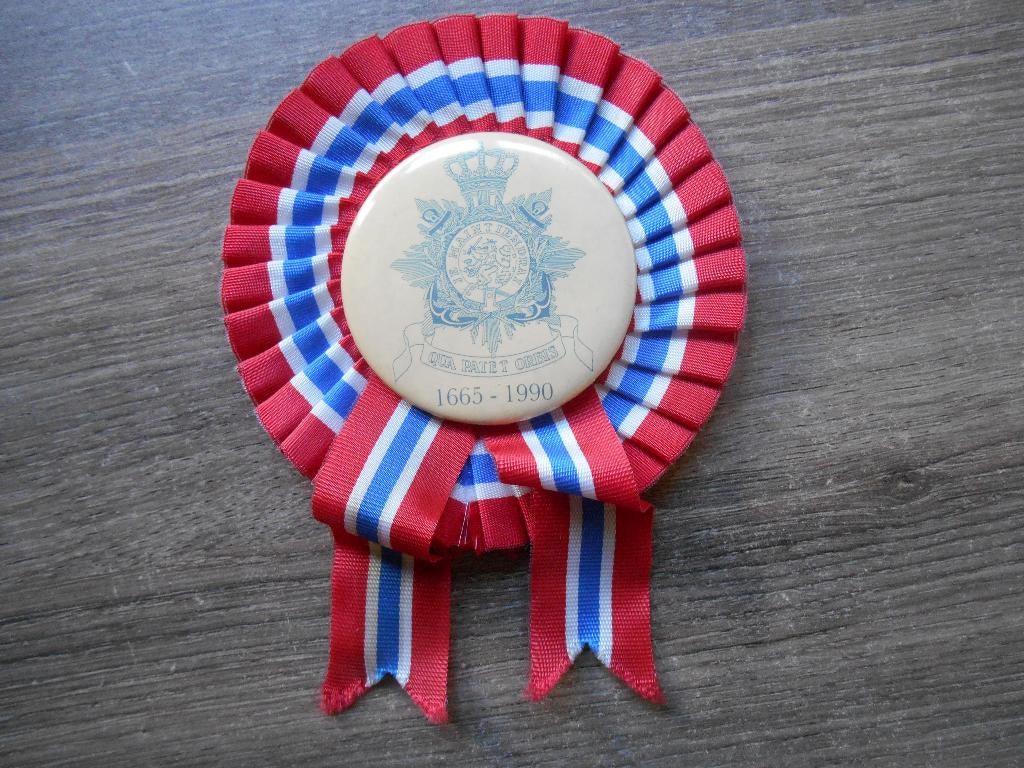 Korps Mariniers rozet 325 jaar 1665 - 1990 button, Ophalen of Verzenden, Marine, Nederland, Overige typen